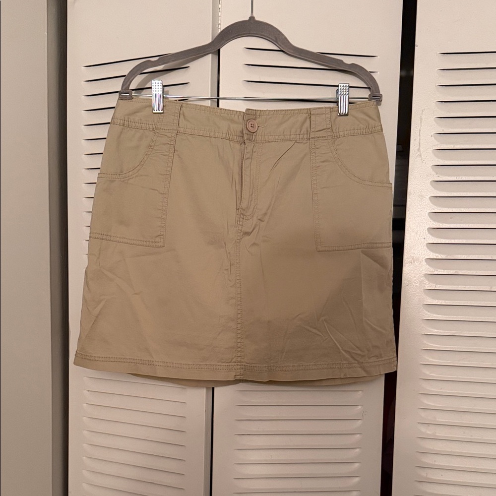 St. John's Bay Khaki Mini Skirt